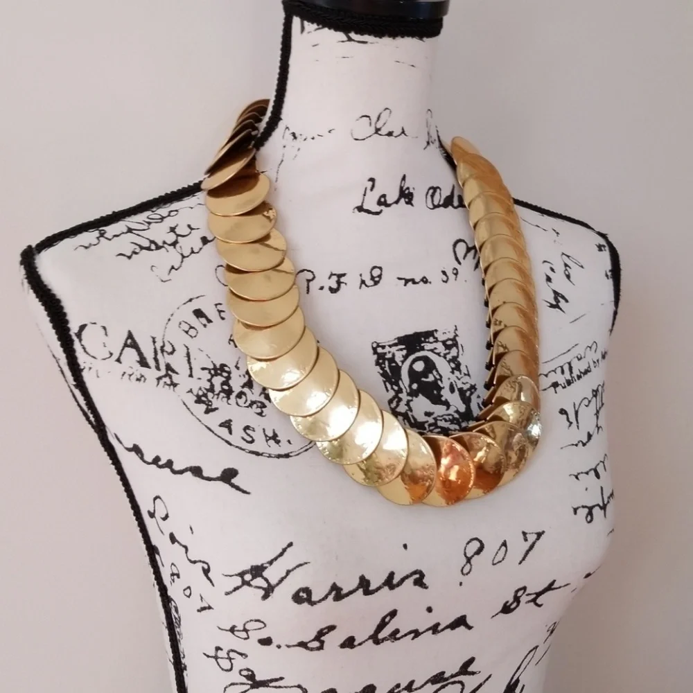 Vintage Gold-tone Discs strech bell